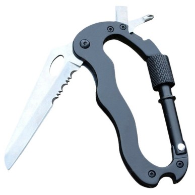 Carabiner folding knive