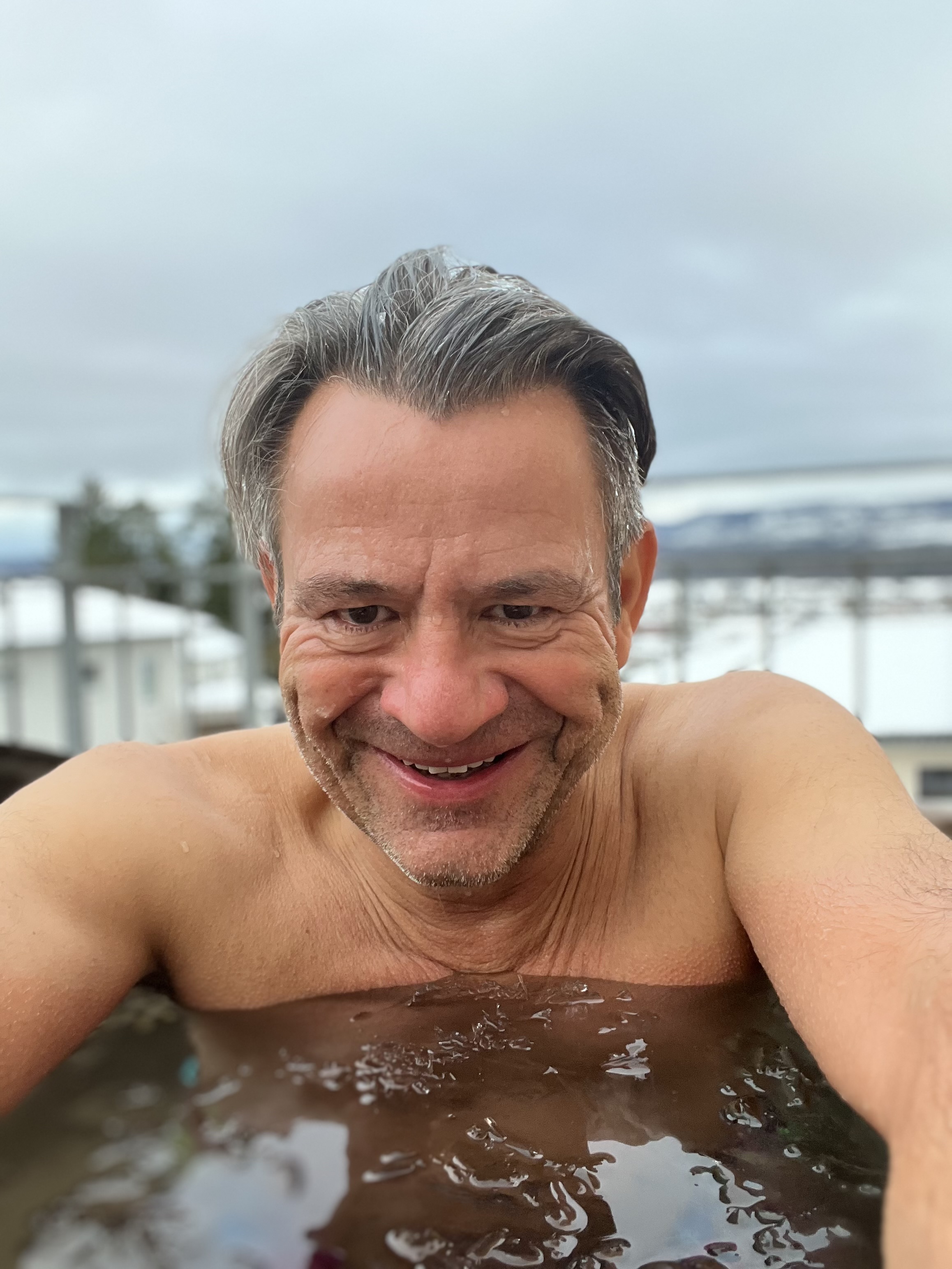 Andreas im Eisbad